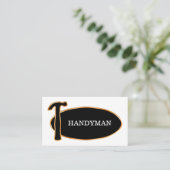 Classy Hammer Emblem Handyman Visitekaartjes (Staand voorkant)