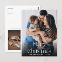 Classy Hand Geschreven Kerstmis Verticaal Briefkaa