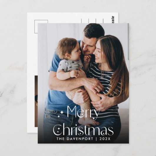 Classy Hand Geschreven Kerstmis Verticaal Briefkaa Briefkaart (Voorkant / Achterkant)