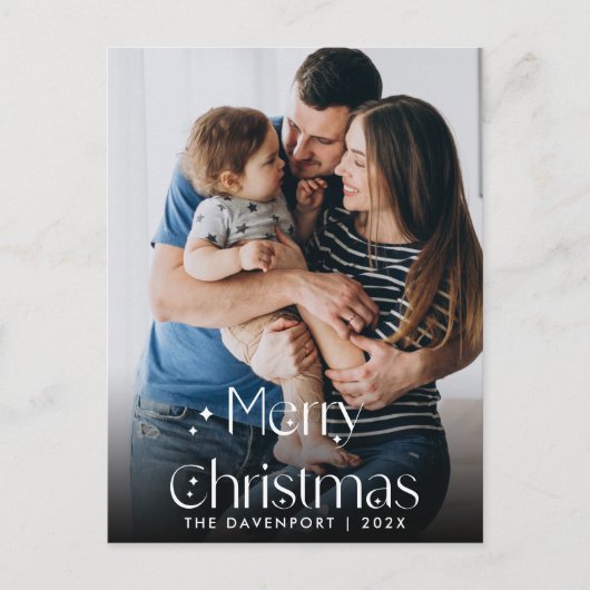 Classy Hand Geschreven Kerstmis Verticaal Briefkaa Briefkaart (Voorkant)