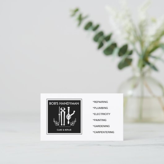 Classy Handy Tools Handyman Visitekaartje (Staand voorkant)