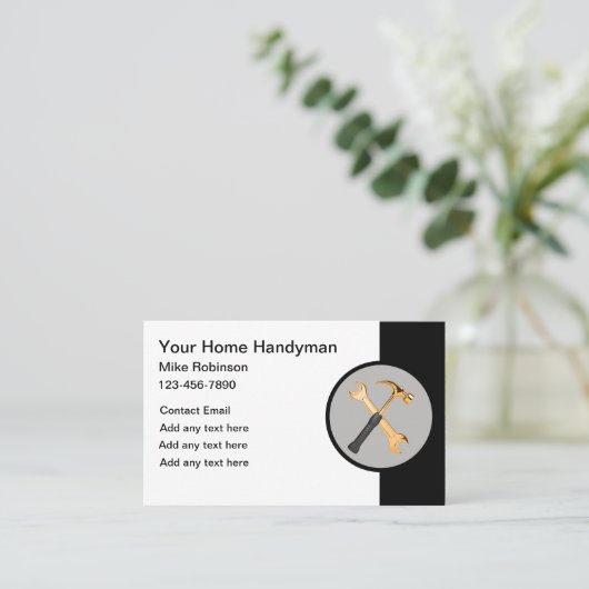 Classy Handyman Bold Visitekaartjes (Staand voorkant)