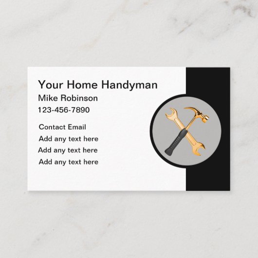 Classy Handyman Bold Visitekaartjes (Voorkant)