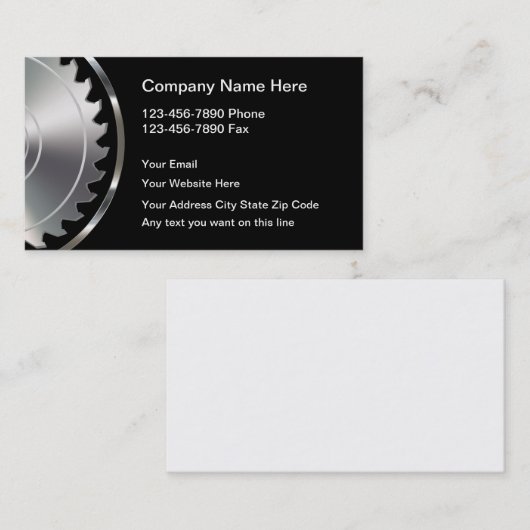 Classy Handyman en Visitekaartjes voor de bouw (Voorkant / Achterkant)