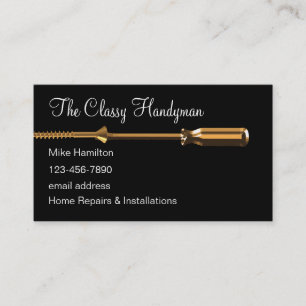 Classy Handyman-Visitekaartjes Uniek ontwerp Visitekaartje