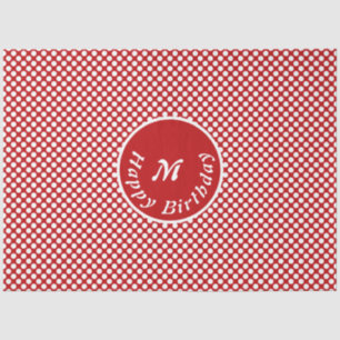 Classy Happy Birthday Red Polka Dot Tissue Paper Tissuepapier