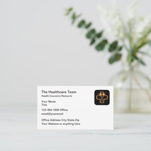 Classy Healthcare Theme Visitekaartjes (Staand voorkant)