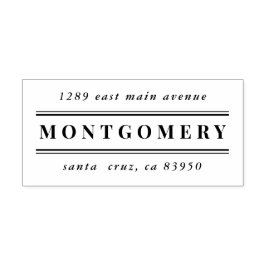 Classy Hedendaagse familienaam Retouradres Rubberstempel