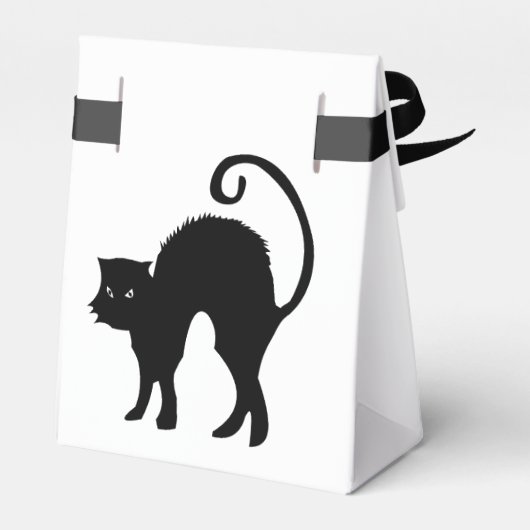 Classy heks Roos & zwarte kat Bedankdoosjes (Achterkant)