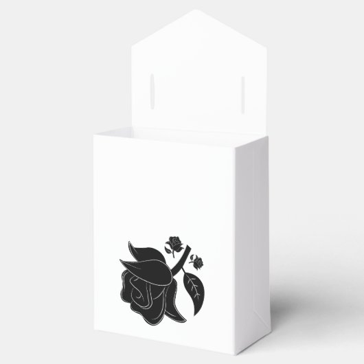 Classy heks Roos & zwarte kat  Bedankdoosjes (Geopend)