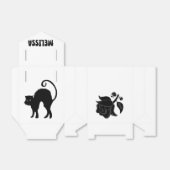 Classy heks Roos & zwarte kat Bedankdoosjes (Uitgevouwen)