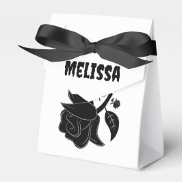 Classy heks Roos & zwarte kat  Bedankdoosjes