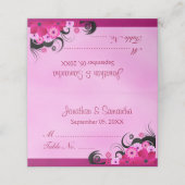 Classy Hibiscus bloemenlicht Fuchsia gevouwen tafe Plaatskaartje (Buitenkant ongevouwen)