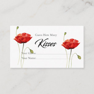 Classy Hoeveel Kisses Bridal Game Enclosure Kaart