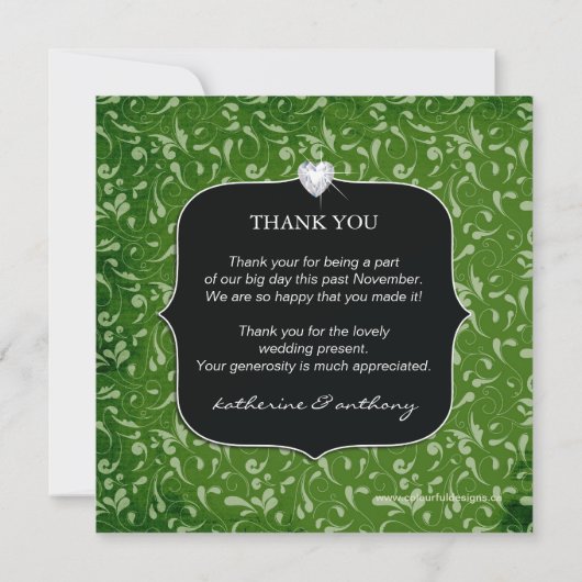 Classy Holiday Dank je wel Bedankkaart (Achterkant)