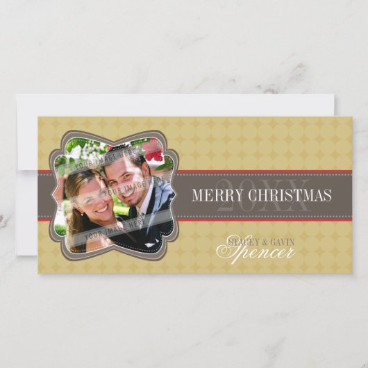 CLASSY HOLIDAY PHOTOCARD:: decoratieve band 4 Feestdagenkaart (Voorkant)