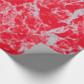 Classy Holiday Red Marble Kijk Cadeaupapier (Hoek)