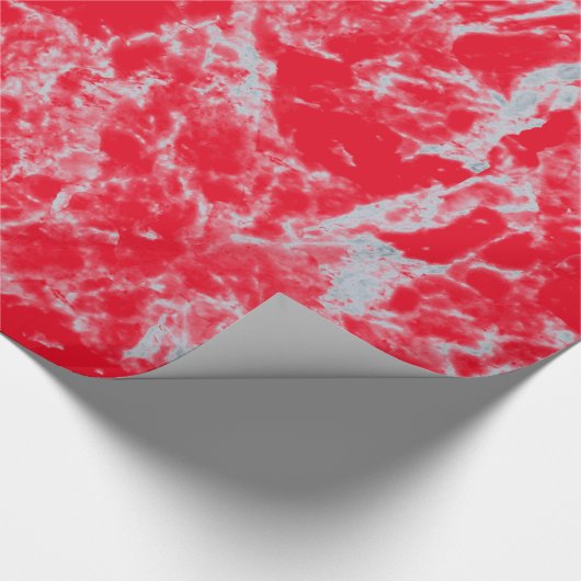 Classy Holiday Red Marble Kijk Cadeaupapier (Hoek)