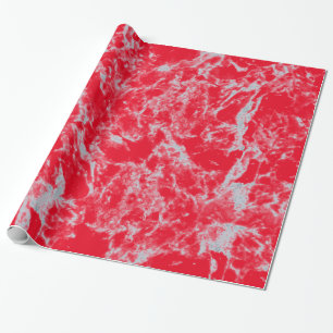 Classy Holiday Red Marble Kijk Cadeaupapier