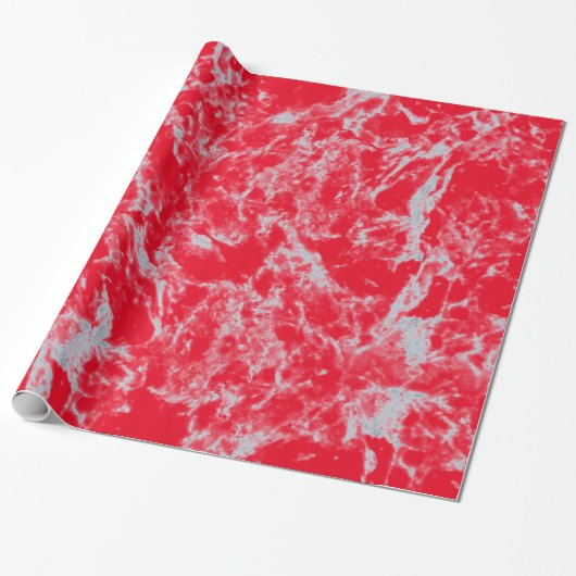 Classy Holiday Red Marble Kijk Cadeaupapier (Uitgerold)