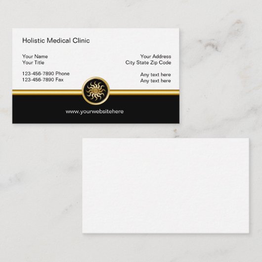 Classy Holistic Medicine Visitekaartjes (Voorkant / Achterkant)