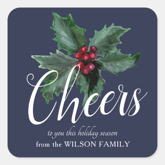 Classy Holly Dank u wel! Vierkante Sticker (Voorkant)