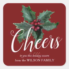 Classy Holly Dank u wel! Vierkante Sticker