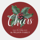 Classy Holly Kerst stickers (Voorkant)