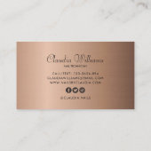 Classy holographic glitter elegant script busjes visitekaartje (Achterkant)