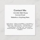 Classy Home Handyman Unieke Visitekaartjes (Achterkant)