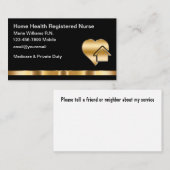 Classy Home Health Registered Nurse Visitekaartje (Voorkant / Achterkant)
