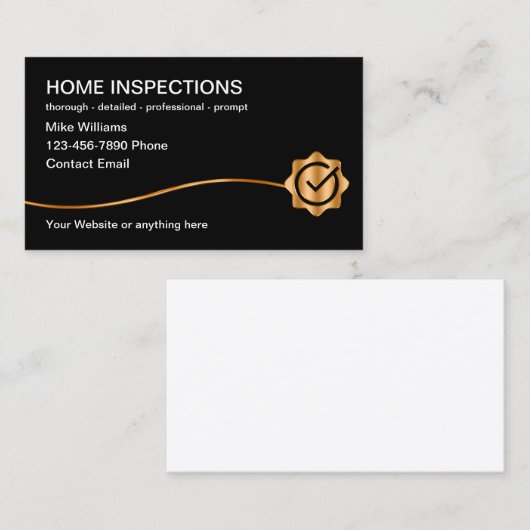 Classy Home Inspectie Services Visitekaartjes (Voorkant / Achterkant)