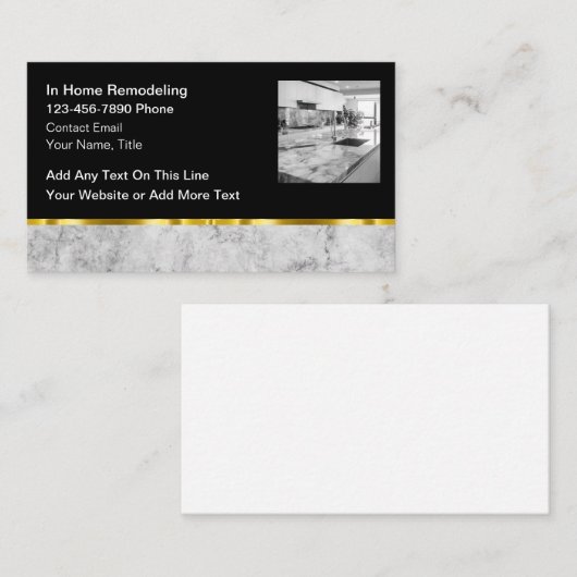 Classy Home Remodeling Services Visitekaartje (Voorkant / Achterkant)