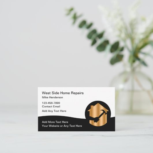 Classy Home Services Modern Visitekaartjes Design (Staand voorkant)