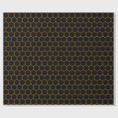 Classy Honeycomb patroon met donkere achtergrond Cadeaupapier (Vlak)