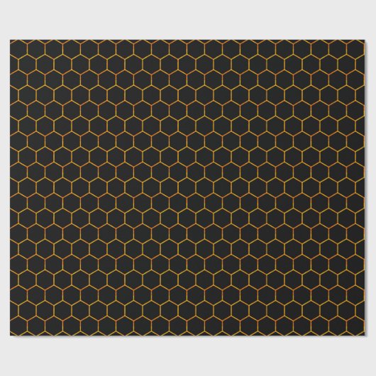 Classy Honeycomb patroon met donkere achtergrond Cadeaupapier (Vlak)