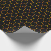 Classy Honeycomb patroon met donkere achtergrond Cadeaupapier (Hoek)