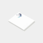 Classy Horse Head Logo in de kleuren blauw Post-it® Notes (Schuin)