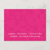 Classy Hot Pink bruiloft uitnodiging (Achterkant)