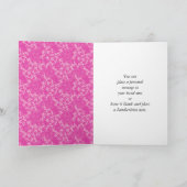 Classy Hot Pink en Black Holiday Photo Card Feestdagen Kaart (Binnen)