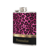 Classy Hot Pink Leopard Animal Print Heupfles (Links)