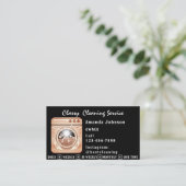 Classy House Cleaning Services Maid Laundy QR Code Visitekaartje (Staand voorkant)