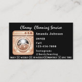 Classy House Cleaning Services Maid Laundy QR Code Visitekaartje (Voorkant)