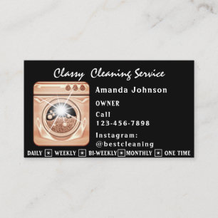 Classy House Cleaning Services Maid Laundy QR Code Visitekaartje