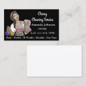 Classy House Kantoor Cleaning Service Maid Black Visitekaartje (Voorkant / Achterkant)