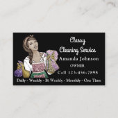 Classy House Kantoor Cleaning Service Maid Black Visitekaartje (Voorkant)