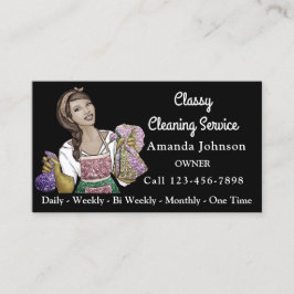 Classy House Kantoor Cleaning Service Maid Black Visitekaartje