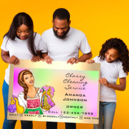 Classy House Kantoor Cleaning Service Maid Girly Visitekaartje