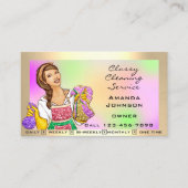 Classy House Kantoor Cleaning Service Maid Girly Visitekaartje (Voorkant)