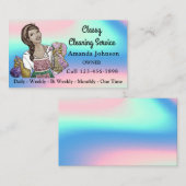 Classy House Kantoor Cleaning Service Maid Pink Visitekaartje (Voorkant / Achterkant)